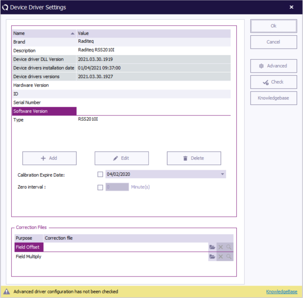 Screenshot of RadiMation® on applying average multiply factor