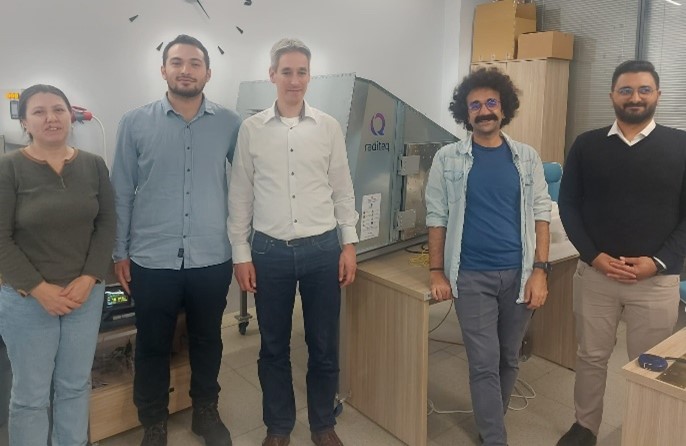 Picture of the team of Datakom and the newly installed GTEM Cell